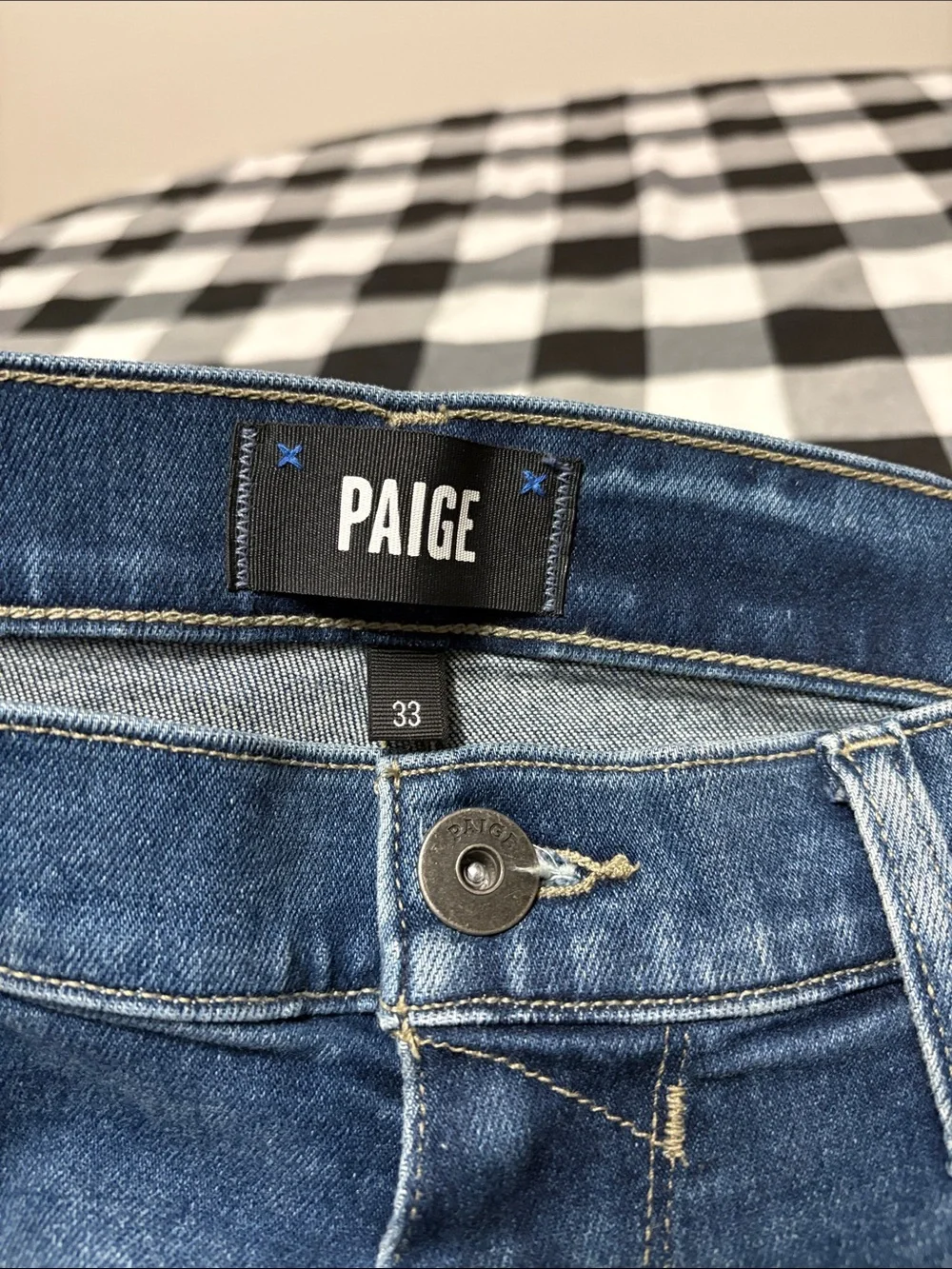 PAIGE Transcend Federal Slim Straight Jean Milburn Blue Men's 33 x 30 Stretch